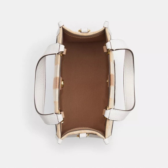 NWT!COACH DEMPSEY TOTE 22 IN SIGNATURE JACQUARD WITH STRIPE AND PATCH(CQ878) - Picture 12 of 14